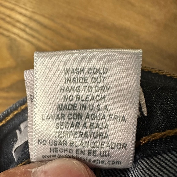 Judy Blue Los Angeles Women's 1XL Blue Denim Jeans Straight Leg Stretch #8376 - Picture 7 of 8